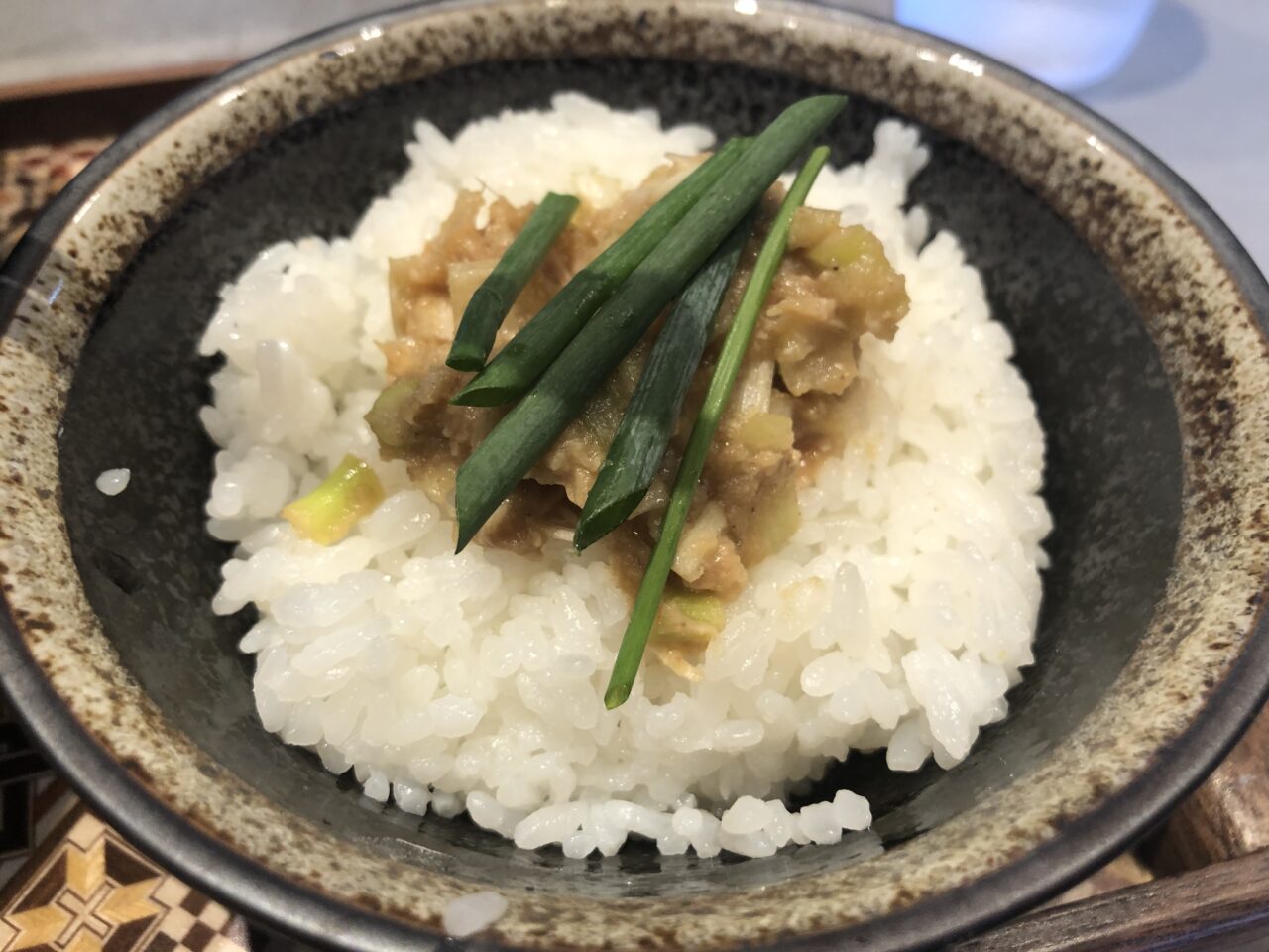 加藤兵太郎商店の加藤家のネギ味噌飯