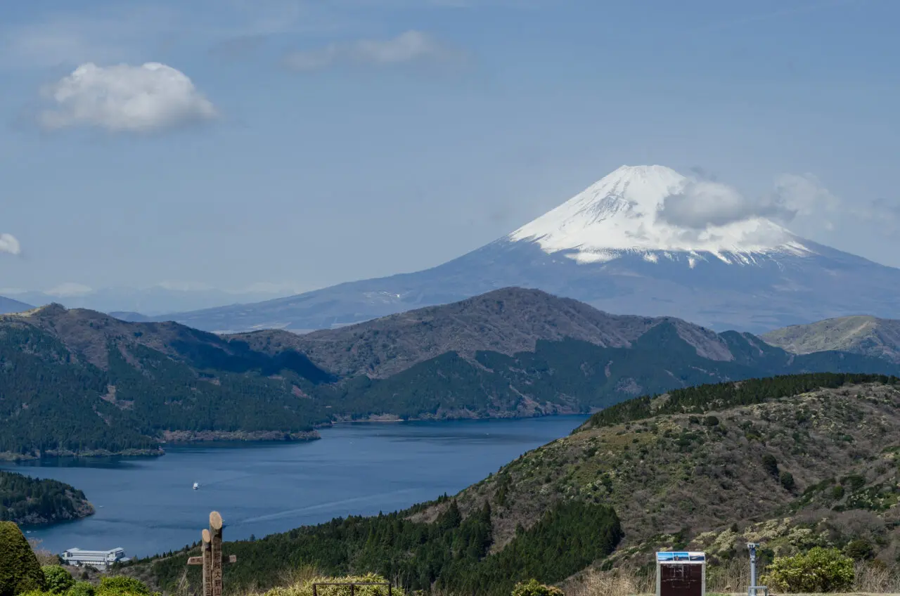 芦ノ湖と富士山